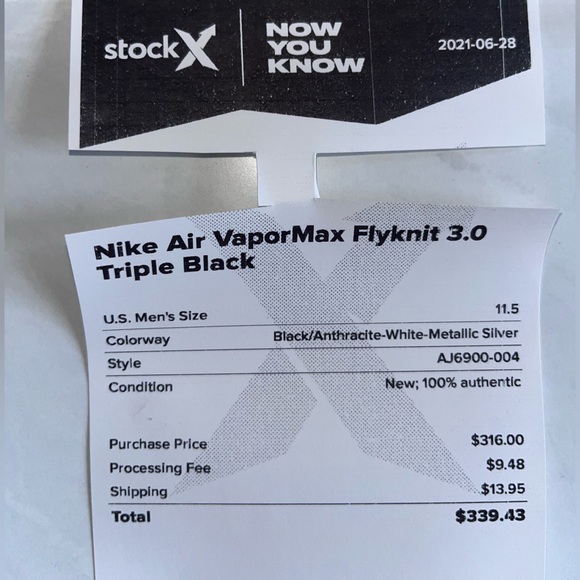 Nike Vapor Max Flyknit 3.0 Triple Black - Picture 9 of 9